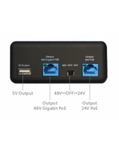 Load image into Gallery viewer, Acconet PoE Mini-UPS with 802.3at PoE Standard - for uninterrupted power to wireless CPE, Router or Wi-Fi access point - USB for cellphone charging