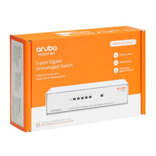 Load image into Gallery viewer, HPE Networking Instant On 1430 5 port GbE Switch, Unmanaged Layer 2 Ethernet switch series, 5x Gigabit ports, 12V 1A power supply, Fanless | SW14305G