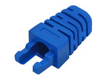 Load image into Gallery viewer, Linkbasic RJ45 Blue Crimp Boot, In-RJ Design, High Density Polyethylene (HDPE), Ideal for patching solutions where RJ45 connectors see high Traffic