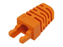 Load image into Gallery viewer, Linkbasic RJ45 Orange Crimp Boot, In-RJ Design, High Density Polyethylene (HDPE), Ideal for patching solutions where RJ45 connectors see high Traffic