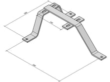 Load image into Gallery viewer, Tripod Bracket Wallmount 10cm(Small), UBolts included, Wall Mounting Bracket, with Dimensions 285mm x 115mm x 280mm, Weight 1 kilogram