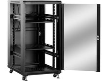 Load image into Gallery viewer, Linkbasic 22U 600mm Deep Server Cabinet, 2x Fans & 2x Shelves (included), Cold Rolled Steel & Powder Coated, Free Standing, 1166 x 600 x 600mm (H×W×D)