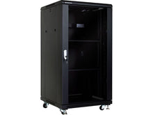 Load image into Gallery viewer, Linkbasic 22U 600mm Deep Server Cabinet, 2x Fans & 2x Shelves (included), Cold Rolled Steel & Powder Coated, Free Standing, 1166 x 600 x 600mm (H×W×D)