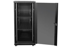 Load image into Gallery viewer, Linkbasic 27U 1M Deep Cabinet 4 Fans & 2 Shelves, Cold Rolled Steel & Powder Coated, 1400x600x1000 mm (HxWxD), Free Standing (Castors & Feet Included)