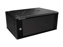 Load image into Gallery viewer, Linkbasic 4U 450mm Deep Preassembled Fixed Wall Box, Cold Rolled Steel and Powder Coated Material, Glass front Door, 280 x 600 x 450mm (H x W x D) - Let's Fibre Technologies