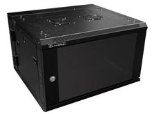 Load image into Gallery viewer, Linkbasic 6U 550mm Deep Swing Frame Wall Box, Wall-Mount, Cold Rolled Steel and Powder Coated (Material), 370×600×550 mm (H×W×D), supplied flat-packed - Let's Fibre Technologies