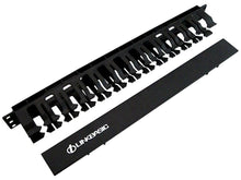 Load image into Gallery viewer, Linkbasic Front Cable Management Panel, 1U; 19 Inch Rack-Mountable, used with all patch panels, rack & cabinet mount products, ABS Engineering Plastic - Let's Fibre Technologies