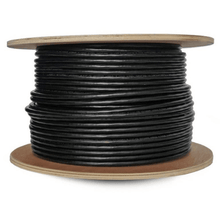Load image into Gallery viewer, Acconet 100-meters Roll, Black LAN Cable, 23 AWG Solid Copper, UV protected, STP, CAT6 Network Cable (for Outdoor Use) - weatherproof - CAT6U-100-SC