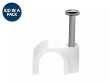 Load image into Gallery viewer, CC-W6 6mm Cable Clips 100 Pack White, Cable Management Accessories, Cables & Connectors, Utilities, Networking Accessories, CC-W6