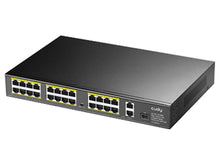 Load image into Gallery viewer, Cudy 26 Port with 24 PoE 290W 2 Gigabit 1SFP Combo Switch, with 24x802.3af/at PoE, 2xGb, 1xSFP Uplink; 290W PoE budget, with VLAN/Extender | FS1026PS1