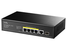 Load image into Gallery viewer, Cudy 5 Port Gigabit with 4 PoE 120W 1SFP Switch, with 4x802.3af/at PoE, 1xSFP, 1xGbit Uplink, 115W PoE budget, Supports VLAN and Extender | GS1005PTS1