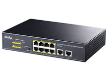 Load image into Gallery viewer, Cudy 10 Port Gigabit 8 PoE 100W PoE Switch, with 8x 802.3af/at PoE ports up to 30W per port and 2x Gigabit Uplink ports, VLAN, Extender Mode | GS1010P