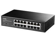Load image into Gallery viewer, Cudy 16 Port Gigabit Rack-Mount Switch, features 16x10/100/1000 Ethernet Ports, Desktop or Rack-Mount, 1xIEC Power Cord (Included), 100V-240V | GS1016