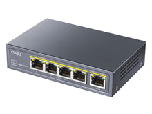 Load image into Gallery viewer, Cudy 4 Port Gigabit PoE 1x PoE Input 60W Switch, with 802.3af/at/bt Gigabit PoE input port, 5x 10/100/1000 Ethernet Ports, Desktop/Wall-Mount | POE40