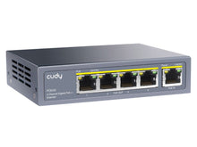 Load image into Gallery viewer, Cudy 4 Port Gigabit PoE 1x PoE Input 60W Switch, with 802.3af/at/bt Gigabit PoE input port, 5x 10/100/1000 Ethernet Ports, Desktop/Wall-Mount | POE40