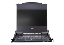 Load image into Gallery viewer, Aten CL5708M 17'' 8-Port PS/2-usb VGA Single Rail LCD KVM Combo Switch, with Extra Console port and USB peripheral support W/(US99kb/USkb/SPkb/OUTkb)