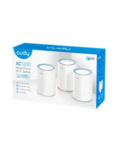 Load image into Gallery viewer, Cudy Dual Band 1200Mbps WiFi 5 Fast Ethernet Mesh 3 Pack, Dual-Band WiFi 5,-Stream Dual-Band WiFi 5, 2× Fast Ethernet Ports, MU-MIMO | M1200 (3-Pack)