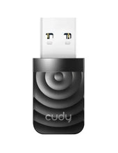 Load image into Gallery viewer, Cudy Dual Band Wi-Fi 5 1300Mbps USB 3.0 Adapter, Dual-Band Wi-Fi 5 867Mbps + 400Mbps Indoor Wi-Fi, Works on Win7+/macOS 10.x/Linux | WU1300S