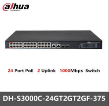 Load image into Gallery viewer, Dahua POE Switch 4/8/16/24 Ports 1/2 Uplink RJ45 Ethernet 100/1000Mbps Switch For IP Camera DH-S3000C-4GT2GT-DPWR