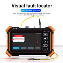 Load image into Gallery viewer, Tahlitech OTDR Tester Optic Time-domain Reflectometer 5.55 Inch Screen OPM VFL UTP Cable Optic Fiber Tester Tool Kit