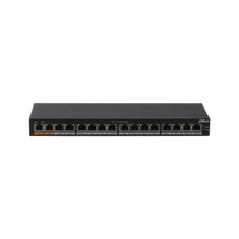 Load image into Gallery viewer, Dahua 16-Port Unmanaged Gigabit PoE Switch PoE Budget total 190W, 100 - 240V AC inputvoltage, 35GB Switching capacity, -10 - 55 Operating temperature