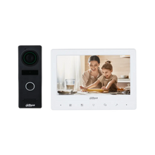 Load image into Gallery viewer, Dahua Video Intercom Kit, 7'' TFT screen, 2 door stations + 3 indoor monitors, Video intercom function: Unlock, voice call, video call, volume control