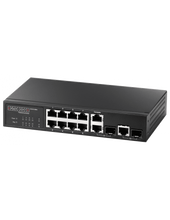 Load image into Gallery viewer, Edge-Core 10-Port high-performance Fast Ethernet Layer 2/4 Switch, featuring, 8x 10/100 Mbps LAN ports, 2x Gigabit Ethernet RJ-45/SFP, QoS, 802.3ad