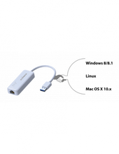 Load image into Gallery viewer, Edimax USB 3.0 to Gigabit Ethernet Adapter, 10/100/1000Mbps, USB 3.0, 2.0 and 1.1, data transmission speed of up to 5Gbps on existing USB ports