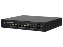 Load image into Gallery viewer, Ubiquiti UISP EdgeSwitch 8 Port PoE 150W 2x 1.25Gbps SFP, 802.3af/at, 1x RJ45 Ethernet In/Out Band, 1x IEC Power Cord (Included) | ES-8-150W