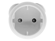 Load image into Gallery viewer, EUR-SCH 2-Pin Schuko to 16A 3-Pin Power Adaptor, Safety Shuttered for protection, 250V ~ 5A(x2), White, Use to convert 2Pin Schuko plug into 3Pin plug