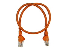 Load image into Gallery viewer, Linkbasic FLY-0.5O 50cm UTP Cat5e Flylead Orange, supplied moulded with boots, rated for 10/100/1000Mbps data transmission speeds with stranded copper