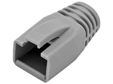 Load image into Gallery viewer, Linkbasic Grey Boots for RJ45-6FTP, Cat6 FTP Boot provides plug tab protection and easy UTP cable-end color identification, High Density Polyethylene