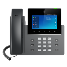 Load image into Gallery viewer, Grandstream 16-Line Enterprise Video Phone - 16 SIP accounts, 16 lines, 2x GbE PoE, Wi-Fi, (5.0 inch) touch screen color LCD, 1 MP camera, Android 7