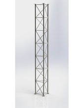 Load image into Gallery viewer, Lattice Mast 3m Section (Revised) - ZigZag bracing and flange joint, Galvanized (Guy rope kit recommended from 15-21m height (21max))