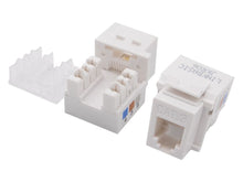 Load image into Gallery viewer, Linkbasic Cat3 UTP Keystone Jack, dual colour-coded wiring label with both T568A/B wiring pattern, 6x Conductors, 250x terminations, High-strength PC