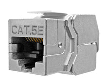 Load image into Gallery viewer, Linkbasic Cat5e Shielded UTP Keystone Jack, provides Cat5E user-friendly installation features, 8Conductors, 250 terminations, high temp thermoplastic