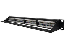 Load image into Gallery viewer, Linkbasic 24 Port Cat6 Rack Mount Patch Panel, manufactured from electrostatic powder-coated steel for enhanced corrosion resistance, 100 x 60 x 510mm