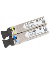 Load image into Gallery viewer, MikroTik Bi-directional SFP Modules(Pair) 80km - featuring Single mode SFP Module, 1.25Gbps, LC, UPC, DDMI, Tx:1490nm Rx:1550nm / Tx:1550nm Rx:1490nm