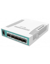 Load image into Gallery viewer, MikroTik CRS106-1C-5S Cloud Router Switch, desktop smart switch, with 1xGigabit Ethernet/SFP combo port, 5x1.25Gbps SFP cages, RouterOS L5, 400MHz CPU