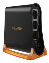 Load image into Gallery viewer, MikroTik hAP Mini with RouterOS L4, Indoor Case, 650MHz CPU, 32 MB RAM, 802.11b/g/n dual chain, 3 10/100 LAN, RouterOS L4, 1.5 dBi gain, 5V