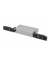 Load image into Gallery viewer, MikroTik RB5009 rackmount kit K-79, Kit for mounting up to four indoor RB5009, or L009 routers in a single 1U rackmount space (4xRB5009 devices in 1U)