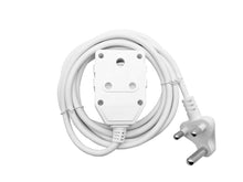 Load image into Gallery viewer, Power Cable MP-EX03 3M 10A Extension Cord with Double Coupler, features 3-pin Male Plug Top on one end, two Female 3-pin sockets on the other end