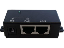 Load image into Gallery viewer, Single Port Fast Ethernet Passive PoE Injector, Ethernet Ports: 2x 10/100, Max. Current Per Port: 650mA, Supported Voltage Range: 9-48V | POE