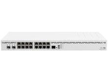Load image into Gallery viewer, MikroTik Cloud Core 16 Port Gigabit 2SFP+ 4 Core Router, with Power Input 2x IEC Power Cord (Dual Internal PSU), 1x RJ45 Serial Port | CCR2004-16G-2S+
