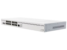 Load image into Gallery viewer, MikroTik Cloud Core 16 Port Gigabit 2SFP+ 4 Core Router, with Power Input 2x IEC Power Cord (Dual Internal PSU), 1x RJ45 Serial Port | CCR2004-16G-2S+