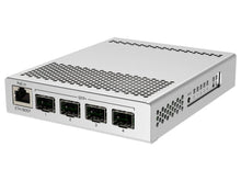 Load image into Gallery viewer, MikroTik Cloud Router Switch 4 Port SFP+, with Dual Boot SwOS/RouterOS Level 5 Licence, includes 24V 0.8A Power Supply Dual DC Input | CRS305-1G-4S+IN
