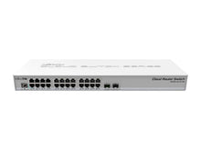 Load image into Gallery viewer, MikroTik CRS326-24G-2S+RM Cloud Router Switch, featuring Dual boot SwOS or RouterOS, with 800MHz CPU, 512MB RAM, 24x Gbit LAN, 2xSFP+, PSU, Rack Mount