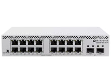Load image into Gallery viewer, MikroTik SWoS Cloud Smart Switch 16 Port Gigabit 2 SFP+, 16x Gigabit Ethernet ports, 2x 10Gbps SFP+ ports, Clover Power Cord (Incl) | CSS318-16G-2S+IN