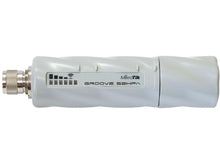 Load image into Gallery viewer, MikroTik GrooveA 52HPn 2.4/5GHz Outdoor AP/CPE with 6dBi omni directional antenna, 600MHz CPU, 64MB RAM, 802.11a/b/g/n single chain, 1x10/100 LAN, ROS