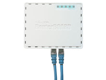 Load image into Gallery viewer, MikroTik hEX 5 Port Gigabit Desktop Router - with 256MB RAM - RouterOS L4 - USB 2.0 - 2 Core Processor 880MHz/MT7621A, microSD Card, 8V-30V | RB750Gr3
